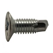 SUBURBAN BOLT AND SUPPLY Sheet Metal Screw, #8 x 1 in, Steel Flat Head Phillips Drive A0100100100FT